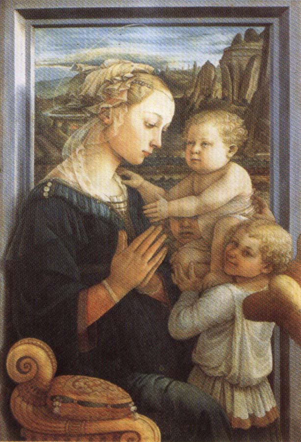 Madonna and Child with Two Angels